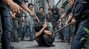 Ilustrasi warga main hakim sendiri. [Suara.com/Syahda] 