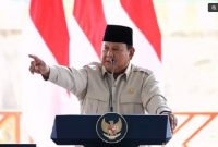 Prabowo Acungkan Telunjuk di Hadapan Panglima TNI, Kapolri, dan Jaksa. (tangkap layar) 
