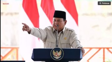 Prabowo Acungkan Telunjuk di Hadapan Panglima TNI, Kapolri, dan Jaksa. (tangkap layar) 