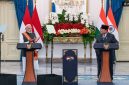 Presiden Prabowo Subianto (kanan) bersama Perdana Menteri India Narendra Modi (kiri) memberi keterangan pers saat kunjungan kenegaraan di Istana Merdeka, Jakarta, Selasa (7/7/2026). [ANTARA FOTO/Galih Pradipta/bay/YU] 