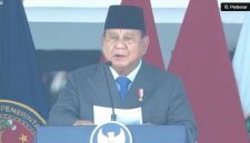 Presiden Prabowo Subianto dalam acara pelantikan 1.204 Pamong Praja Muda lulusan Institut Pemerintahan Dalam Negeri Angkatan XXXIII di Kampus IPDN Jatinangor, Kabupaten Sumedang, Jawa Barat, Rabu (29/7/2026). ANTARA/YouTube Sekretariat Presiden/Maria Cicilia Galuh 