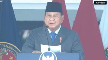 Presiden Prabowo Subianto dalam acara pelantikan 1.204 Pamong Praja Muda lulusan Institut Pemerintahan Dalam Negeri Angkatan XXXIII di Kampus IPDN Jatinangor, Kabupaten Sumedang, Jawa Barat, Rabu (29/7/2026). ANTARA/YouTube Sekretariat Presiden/Maria Cicilia Galuh 
