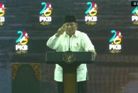Prabowo di Harlah PKB ke-38. (Tangkap layar) 