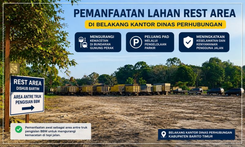 Dishub Bartim Siapkan Rest Area di Belakang Kantor. Foto :AI/1tulah.com/zakirin