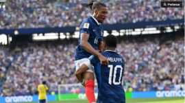 Kylian Mbappe melontarkan candaan soal AC usai membawa Prancis lolos ke 16 besar Piala Dunia 2026. Les Bleus selanjutnya akan menghadapi Paraguay. [FIFA] 