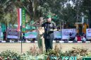 Gubernur Kalimantan Tengah Agustiar Sabran mendampingi Pangdam XXII/Tambun Bungai Mayjen TNI Zainul Arifin pada upacara HUT ke-1 Kodam XXII/Tambun Bungai di Lapangan Upacara Makodam XXII/Tambun Bungai, Senin (10/8/26).
