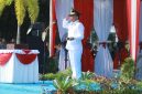 Gubernur Kalimantan Tengah H. Agustiar Sabran bertindak sebagai Inspektur Upacara Peringatan HUT ke-81 Kemerdekaan Republik Indonesia di halaman Kantor Gubernur Kalimantan Tengah, Palangka Raya, Senin (17/8/26).