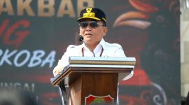 Gubernur Kalimantan Tengah Agustiar Sabran menyampaikan komitmen Pemerintah Provinsi Kalteng dalam memperkuat upaya pencegahan dan pemberantasan penyalahgunaan serta peredaran gelap narkotika dalam Deklarasi Akbar Perang Melawan Narkoba di Bundaran Besar Palangka Raya, Kamis (20/8/26).