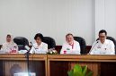 Sekretaris Daerah Provinsi Kalimantan Tengah Linae Victoria Aden dan, Auditor Utama Inspektorat Jenderal Kemendagri RI Tumonggi Siregar serta Plt. Asisten Pemerintahan dan Kesejahteraan Rakyat Setda Provinsi Kalteng Lisda Arriyana dan Inspektur Daerah Provinsi Kalteng Eko Sulistiono mengikuti Entry Meeting Pengawasan Penyelenggaraan Pemerintahan Daerah Tahun 2026 oleh Inspektorat Jenderal Kementerian Dalam Negeri di Kantor Gubernur Kalteng, Palangka Raya, Kamis (20/8/26).