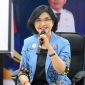 Sekretaris Daerah Provinsi Kalimantan Tengah Linae Victoria Aden menyampaikan paparan dalam kegiatan Pelatihan Kader Lanjut (PKL) dan Pelatihan Instruktur Wilayah (PIW) PKC PMII Kalimantan Tengah Tahun 2026 di Aula Kantor BKKBN Provinsi Kalimantan Tengah, Palangka Raya, Jumat (28/8/26).