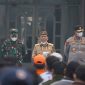 Gubernur Kalimantan Tengah Agustiar Sabran memimpin Apel Gelar Pasukan Penguatan Penanganan Karhutla Tahun 2026 di Halaman Istana Isen Mulang, Palangka Raya, Senin (31/8/26).