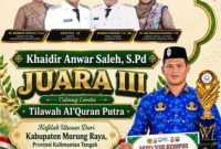 Wakili Kalteng, Kafilah Murung Raya Sabet Juara III Tilawah Al-Qur’an