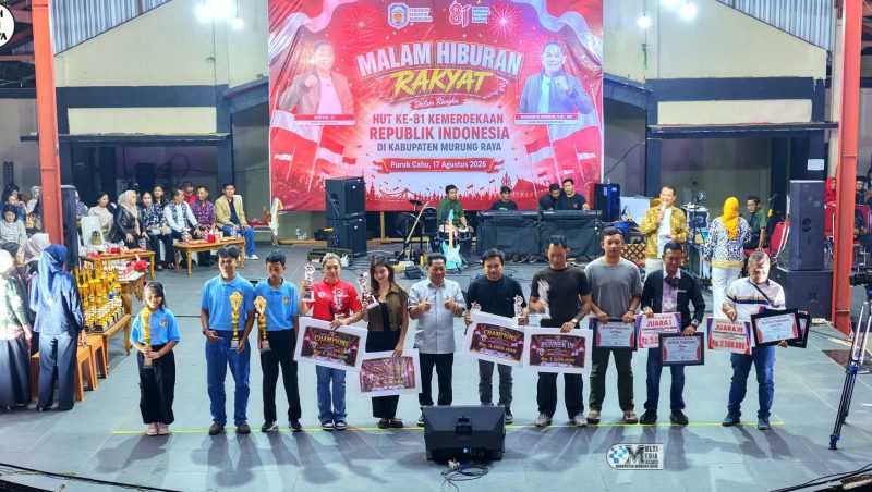 Malam Hiburan Rakyat Meriahkan HUT Ke-81 RI di Murung Raya