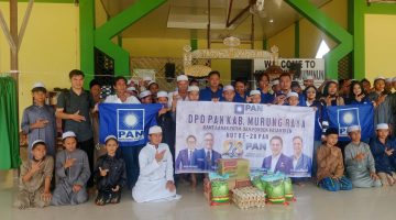 DPD Partai Amanat Nasional (PAN) Kabupaten Murung Raya menggelar aksi sosial dengan menyerahkan bantuan pangan serta santunan di Pondok Pesantren Al-Mu'minun, Desa Bahitom, Kecamatan Murung, Minggu (23/08/2026). (Foto : DPD PAN)