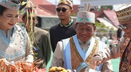 Bupati Heriyus dalam momen peringatan hari jadi ke 24 keabupaten Murung Raya