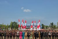 Foto Wakil Bupati Barito Utara, Felix Soenadi Y. Tingan, menghadiri upacara dan syukuran dalam rangka memperingati Hari Ulang Tahun (HUT) ke-1 Kodam XXII/Tambun Bungai Tahun 2026