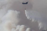 Pasukan JSDF mengirimkan tiga helikopter CH-47 Chinook membantu pemadaman karhutla di Kalimantan. (Kemenhan Jepang)