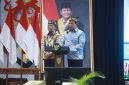 Gubernur Kalimantan Tengah Agustiar Sabran bersama Wakil Gubernur Edy Pratowo menyambut Kepala Kejaksaan Tinggi Kalimantan Tengah Hendrizal Husin dalam acara Ramah Tamah dan Perkenalan Kajati Kalteng di Aula Jayang Tingang, Kantor Gubernur Kalteng, Jumat (14/8/26).