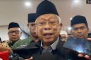 Wakil Presiden ke-13 Republik Indonesia yang juga menjabat sebagai Mustasyar Pengurus Besar Nahdlatul Ulama (PBNU), KH Ma’ruf Amin. (Suara.com/Bagaskara) 