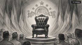 Ilustrasi perebutan kursi Ketua Umum PBNU. [Dok Suara.com/AI] 