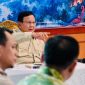 Presiden Prabowo Subianto menegaskan akan menindak korporasi yang kedapatan sengaja membakar hutan hingga sebabkan kebakaran hutan dan lahan di Kalimantan. [BPMI Sekretariat Presiden] 