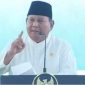 Presiden RI, Prabowo Subianto, dalam sambutannya di Pembukaan Muktamar ke-35 NU menagih utang janji kepada Ketua Umum PBNU KH Yahya Cholil Staquf (Gus Yahya). [beritajatim.com] 