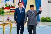 Presiden Prabowo Subianto (kanan) dan PM Thailand Anutin Charnvirakul (kiri) dalam pertemuan bilateral di Istana Merdeka, Jakarta, Senin (3/8/2026). [ANTARA/HO-BPMI Sekretariat Presiden] 