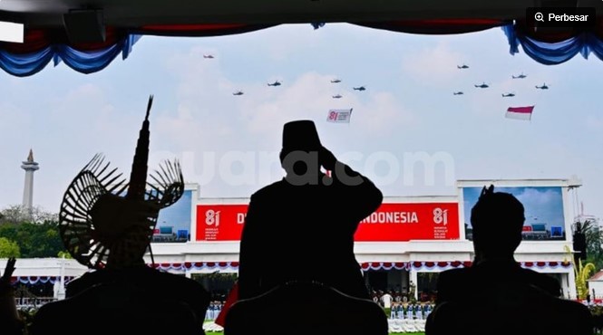 ndonesia Corruption Watch (ICW) mengungkapkna temuan pengadaan burung merpati dalam rangka peringatan HUT ke-81 RI di Istana Merdeka, Jakarta, senilai Rp305 juta. (foto: BPMI Sekretariat Presiden) 