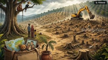Ilustrasi - Perampasan lahan warga di Tesso Nilo, Riau, oleh Satgas PKH dan TNI. [Suara.com]