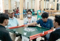 Saat pertandingan domino orado di ajang KNPI Cup  2026 Barito Timur. Foto : 1tulah.com/zakirin