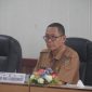 Staf Ahli Gubernur Kalimantan Tengah Yuas Elko mengikuti Rapat Koordinasi Pengendalian Inflasi Daerah Tahun 2026 bersama Menteri Dalam Negeri secara virtual dari Kantor Gubernur Kalteng, Senin (14/9/26).