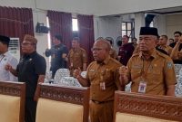 Sejumlah kepala OPD di Kabupaten Seruyan, saat menghadiri Rapat Paripurna Ke-4 DPRD Kabupaten Seruyan Masa Persidangan I Tahun Sidang 2026–2027 dengan agenda penyampaian Rancangan Peraturan Daerah (Raperda) tentang Perubahan Anggaran Pendapatan dan Belanja Daerah (APBD) Tahun Anggaran 2026, Senin (21/9/2026).