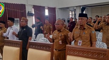 Sejumlah kepala OPD di Kabupaten Seruyan, saat menghadiri Rapat Paripurna Ke-4 DPRD Kabupaten Seruyan Masa Persidangan I Tahun Sidang 2026–2027 dengan agenda penyampaian Rancangan Peraturan Daerah (Raperda) tentang Perubahan Anggaran Pendapatan dan Belanja Daerah (APBD) Tahun Anggaran 2026, Senin (21/9/2026).