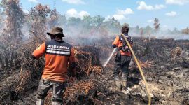 Tim gabungan melakukan pemantauan dan penanganan kebakaran hutan dan lahan di wilayah Kalimantan Tengah sebagai bagian dari upaya mengendalikan titik panas dan mencegah meluasnya karhutla, September 2026.