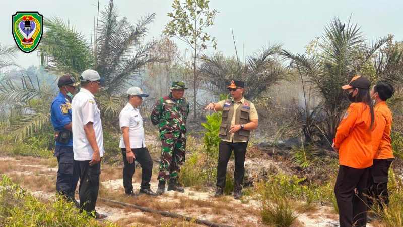 Kepala BPBD Kabupaten Seruyan, Agus Supriadi, S.Pi., M.M., saat turun ke lapangan untuk penanganan karhutla 