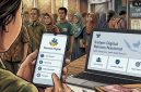 Ilustrasi digitalisasi bansos. (Suara.com/Syahda) 