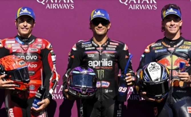 Marc Marquez, Jorge Martin, dan Pedro Acosta. (MotoGP.com)