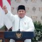 Presiden Republik Indonesia, Prabowo Subianto, menghadiri puncak acara Resepsi Kesyukuran 100 Tahun Pondok Modern Darussalam Gontor di Ponorogo, Jawa Timur. (tangkap layar) 