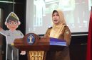 Plt. Asisten I Sekretariat Daerah Provinsi Kalimantan Tengah, Lisda Arriyana, menyampaikan sambutan dalam Rapat Forum Koordinasi Peningkatan Pelindungan Kekayaan Intelektual Berbasis Kewilayahan di Kantor Wilayah Kementerian Hukum Kalimantan Tengah, Senin (26/10/26).