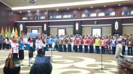 Gubernur Kalimantan Tengah Agustiar Sabran memimpin Upacara Peringatan Hari Sumpah Pemuda ke-98 yang dirangkaikan dengan Ikrar Bersama Anak Bangsa Tingkat Provinsi Kalimantan Tengah Tahun 2026 di Aula Jayang Tingang, Kantor Gubernur Kalteng, Rabu (28/10/26).