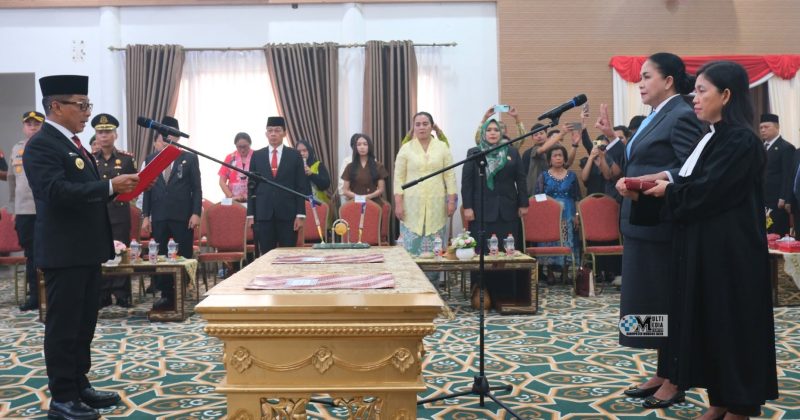 Lynda Kristiane dilantik sebagai Sekretaris Daerah (Sekda) definitif Kabupaten Murung Raya di aula rumah jabatan Bupati, Jumat (9/10/2026).