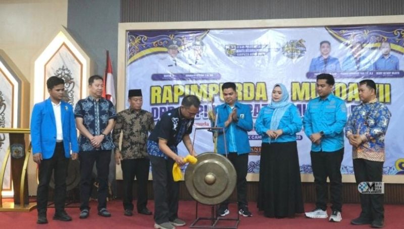Pembukaan  Rapimpurda dan Musda VII DPD KNPI Kabupaten Murung Raya Tahun 2026, di Aula DAD Kabupaten Murung Raya, Sabtu (10/10/2026)
