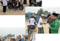 Saat kegiatan pembagian 1000 masker GP Ansor Bartim. Foto : 1tulah.com/zakirin