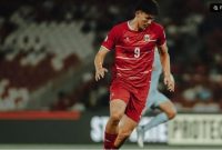 Mitchell Baker jadi momok bagi pertahanan Bangladesh saat pertemuan dengan Timnas Indonesia pada match terakhir grup A FIFA ASEAN Cup 2026, Kamis 1 Oktober 2026. [@ftblindonesia] 