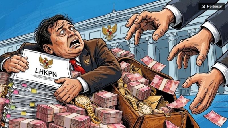 Ilustrasi-KPK usul harta pejabat yang tak dilaporkan atau tidak sesuai dengan LHKPN dapat dirampas negara. [Suara.com/Syahda] 