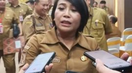 Dr. Ita Minarni Sekda Kabupaten Barsel saat diwawancarai usai dirinya dilantik, pada Selasa (20/10/2026) lalu. Foto. Alifansyah/1tulah.com