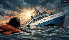 Ilustrasi kecelakaan KM Virgo Transport 8. (Suara.com/Syahda) 