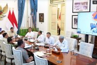 Prabowo saat memimpin rapat perkembangan penanganan karhutla secara hybrid dari Istana Merdeka, Jakarta, Senin (12/10/2026). (Dok. Biro Pers, Media, dan Informasi Sekretariat Presiden) 