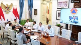 Prabowo saat memimpin rapat perkembangan penanganan karhutla secara hybrid dari Istana Merdeka, Jakarta, Senin (12/10/2026). (Dok. Biro Pers, Media, dan Informasi Sekretariat Presiden) 
