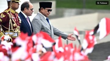 Prabowo dan Presiden Mesir Abdel Fattah el-Sisi. (ANTARA FOTO/Bayu Pratama S/sgd/nym) 